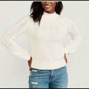 Abercrombie fuzzy mock neck sweater BRAND NEW